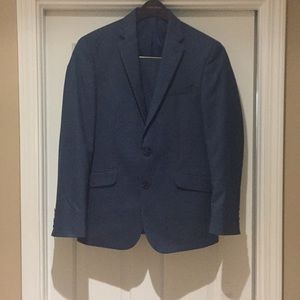 Kenneth Cole sharkskin  blue suit